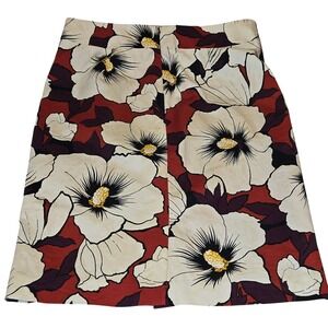 Ann Taylor Floral Print Skirt A-Line Knee Length Everyday Casual Skirt Size 16